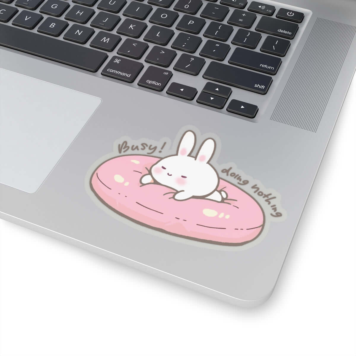 Lazy Person Kiss-Cut Sticker, Kawaii Sleepy Bunny, Busy Doing Nothing | Family, Friends & Group Travel Apparel & Accessories | Travel Lifestyle Store | FrappeToGo