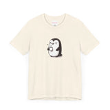 Cute Penguin Funny Graphic T-Shirt, Coffee Lover Chill T-Shirt