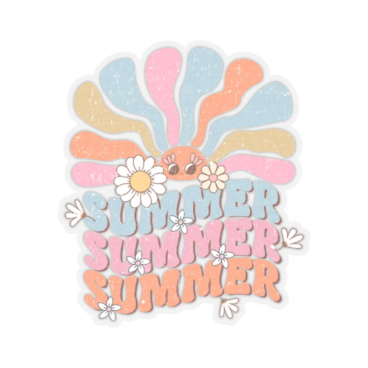 Groovy Summer Sticker, Summer Trip Sticker, Cute Retro Travel Kiss-Cut Sticker | Family, Friends & Group Travel Apparel & Accessories | Travel Lifestyle Store | FrappeToGo