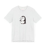 Cute Penguin Funny Graphic T-Shirt, Coffee Lover Chill T-Shirt