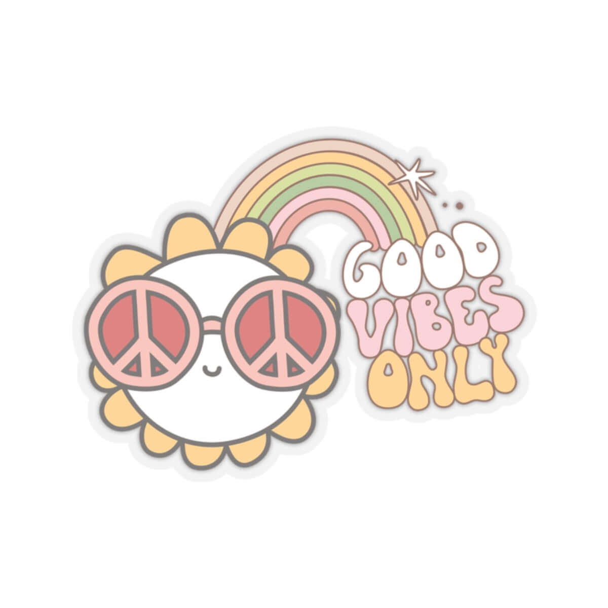 Groovy Good Vibes Travel Sticker, Road Trip Vacation, Summer Retro Kiss-Cut Sticker | Family, Friends & Group Travel Apparel & Accessories | Travel Lifestyle Store | FrappeToGo